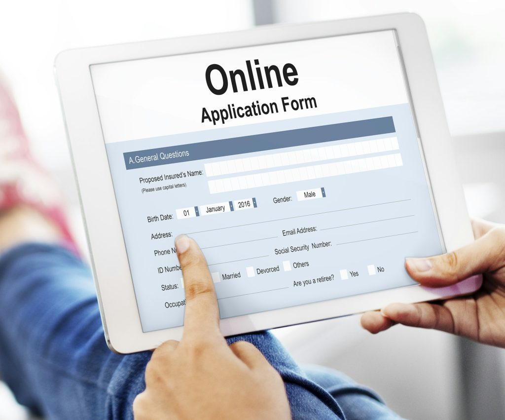 Online Application Form Document Recruitment Concept